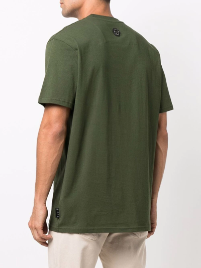 Shop Philipp Plein Logo-print Short-sleeved T-shirt In Green