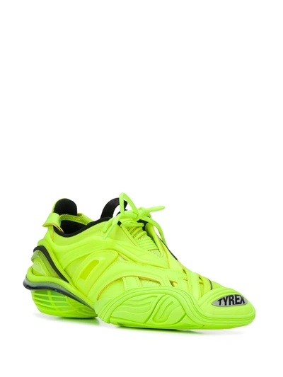 Balenciaga Tyrex Mesh-detailed Rubber Sneakers In Yellow