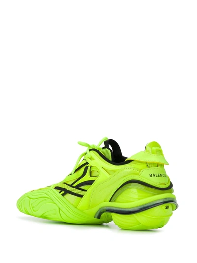 Balenciaga Tyrex Mesh-detailed Rubber Sneakers In Yellow