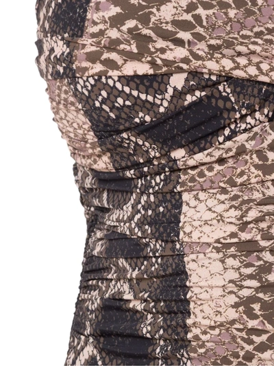 Amir Slama Sleeveless Swimsuit In Brown