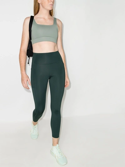 Shop Girlfriend Collective Compressive High-rise Performance Leggings In Green