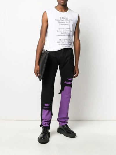 Shop Raf Simons Graphic Lettering Tank Top In White