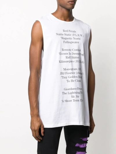 Shop Raf Simons Graphic Lettering Tank Top In White