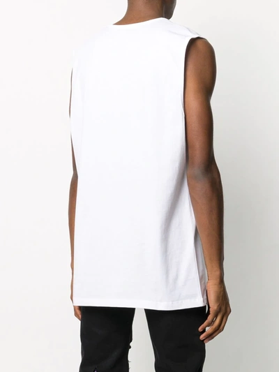 Shop Raf Simons Graphic Lettering Tank Top In White
