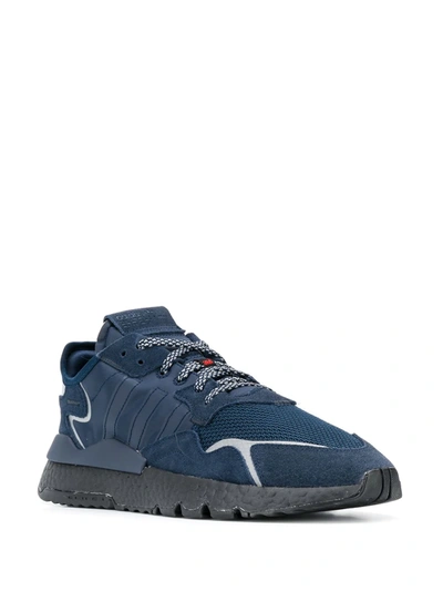 Shop Adidas Originals Nite Jogger "3m" Sneakers In Blue