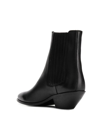 Shop Saint Laurent West Chelsea Heeled Boots In Black