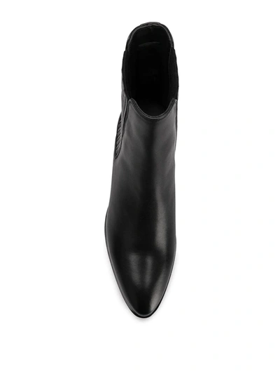 Shop Saint Laurent West Chelsea Heeled Boots In Black