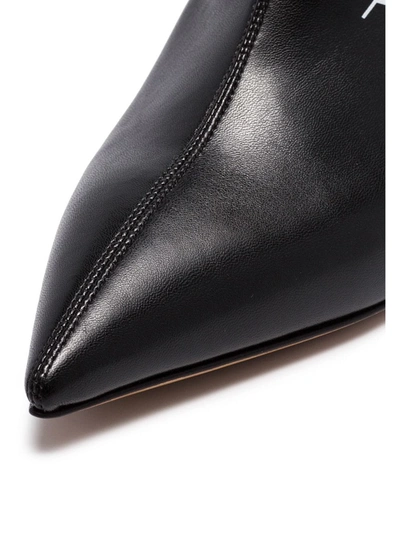 Shop Valentino Vltn 70 Leather Boots In Black