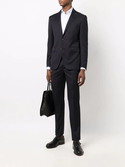 Tagliatore Wool Suit In Blau