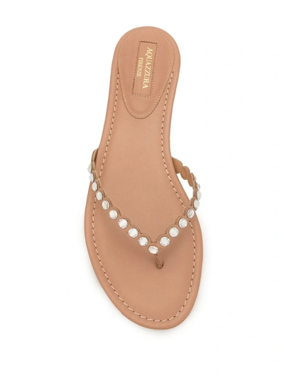 Shop Aquazzura Tequila Crystal-embellished Sandals In Pink