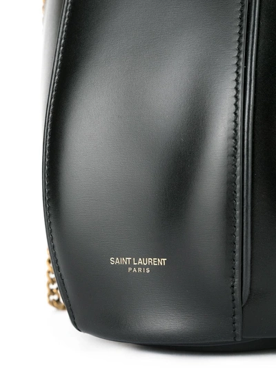 Shop Saint Laurent Small Talitha Bucket Bag In Black