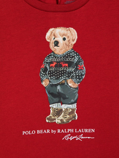 Shop Ralph Lauren Teddy Print T-shirt In 红色