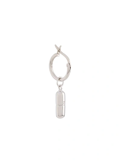 Shop True Rocks Pill Hoop Earring In Silver