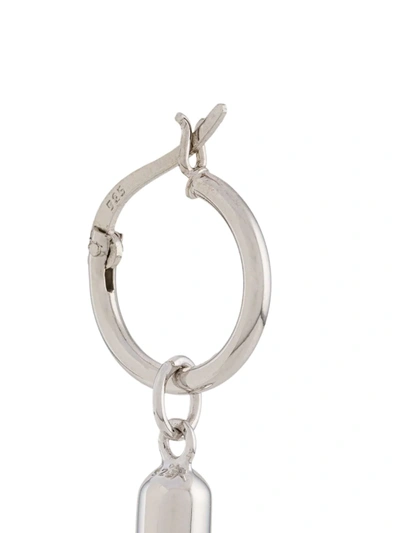 Shop True Rocks Pill Hoop Earring In Silver