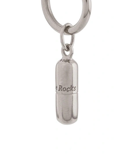 Shop True Rocks Pill Hoop Earring In Silver