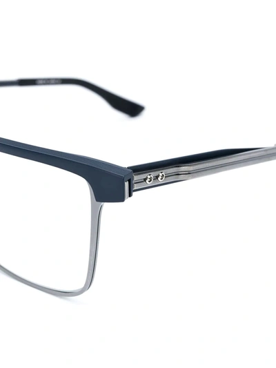 Shop Dita Eyewear Square Frame Glasses In Silver