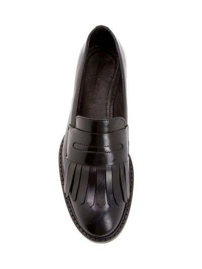 Shop Sarah Chofakian Moma Leather Loafers In Black