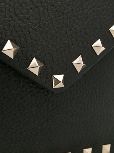 Valentino Rockstud Envelope Clutch In Black
