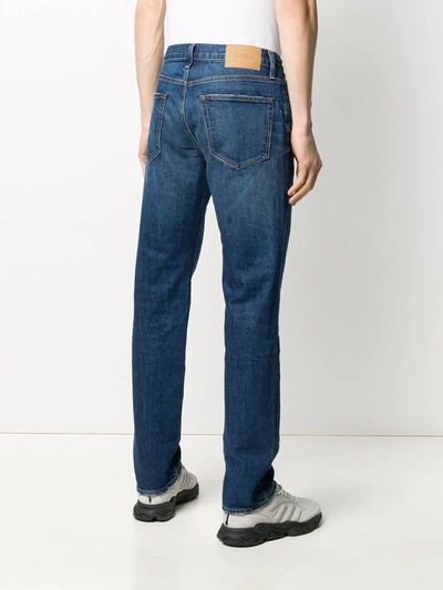 Shop Re/done Faded Slim Jeans In Blue