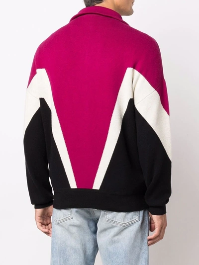 ISABEL MARANT ROMAN ZIP-UP COLOUR-BLOCK CARDIGAN 