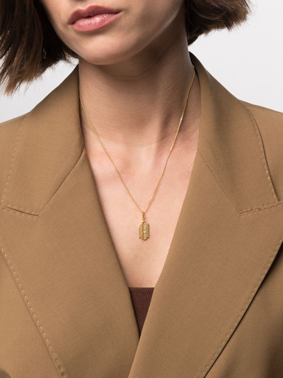 Shop True Rocks Mini Razor Pendant Necklace In Gold