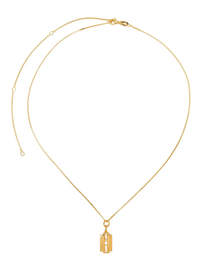 True Rocks Mini Razor Pendant Necklace In Gold