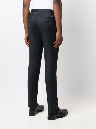 Shop Canali Slim-cut Tailored Chinos In Grau