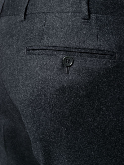 Shop Canali Slim-cut Tailored Chinos In Grau