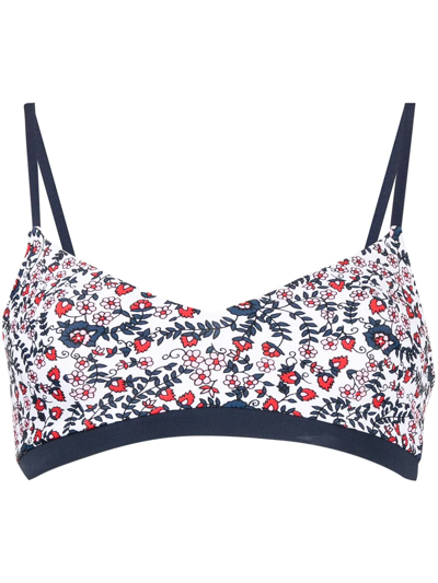 Shop The Upside Capri Floral Active Bra In White