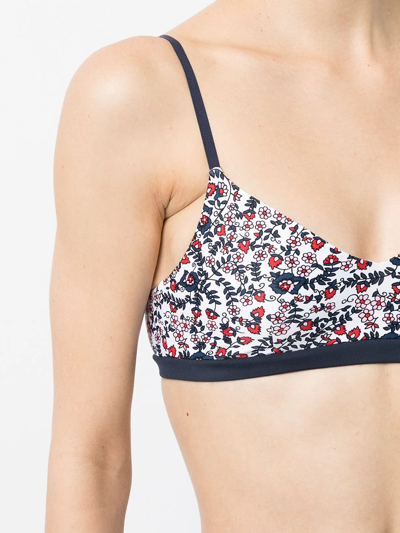 The Upside Capri Floral-print Stretch-jersey Bralette In White