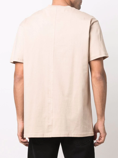 Philipp Plein Graffiti-print Round Neck T-shirt In Neutrals