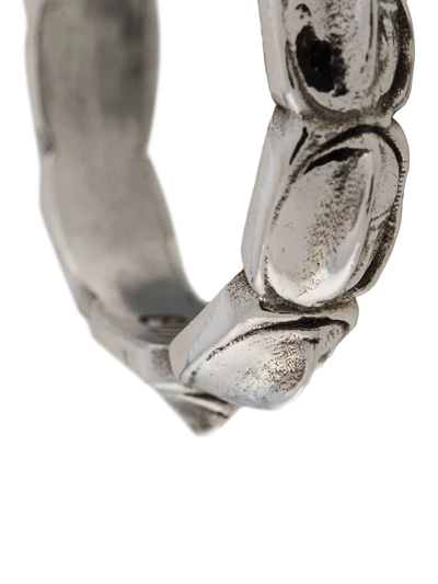 Emanuele Bicocchi Croc Hoop Earring In Silver