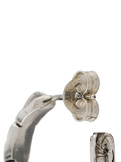 Emanuele Bicocchi Croc Hoop Earring In Silver