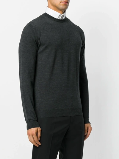 Shop Zanone Crew Neck Sweater In Grey