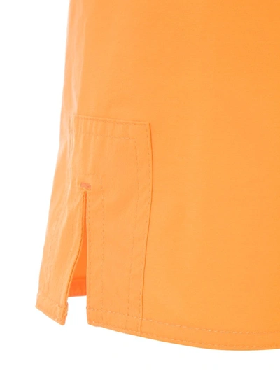 Shop Amir Slama Plain Swim Shorts In Orange