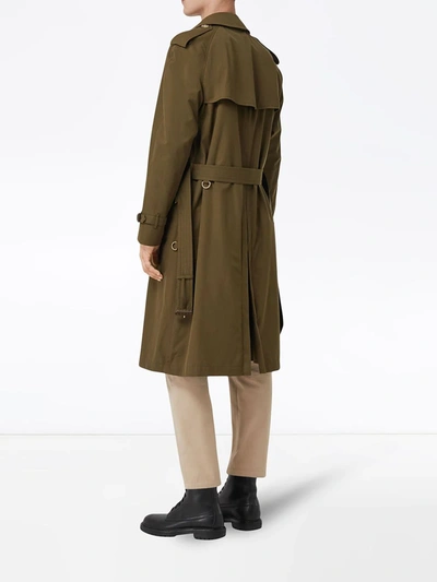 Shop Burberry The Westminster Heritage Trench Coat In Green