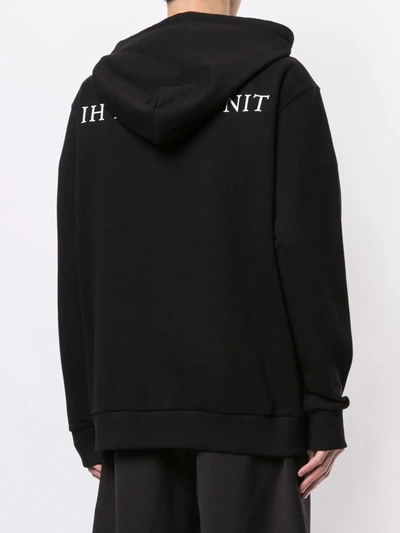 Shop Ih Nom Uh Nit Logo-print Cotton Hoodie In Black