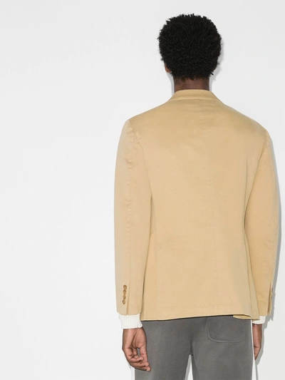 Shop Polo Ralph Lauren Single-breasted Blazer Jacket In Neutrals