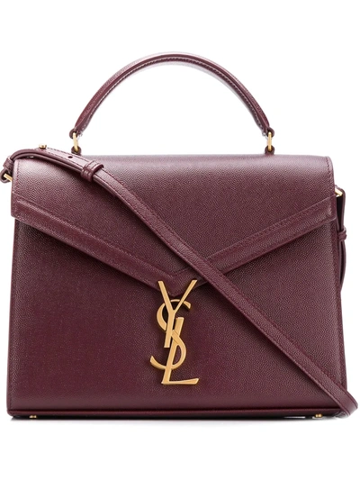 Shop Saint Laurent Cassandra Top-handle Bag In Red