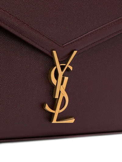 Shop Saint Laurent Cassandra Top-handle Bag In Red