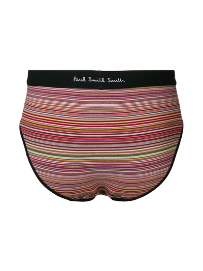 Shop Paul Smith Signature Stripe Briefs In Red