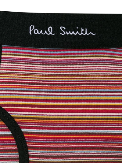 Shop Paul Smith Signature Stripe Briefs In Red