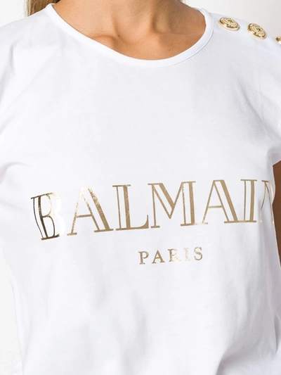 Balmain Logo-print Sleeveless T-shirt In White