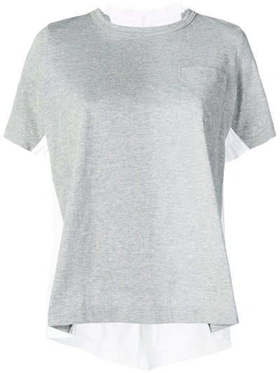 Shop Sacai Double-sided T-shirt In Grey