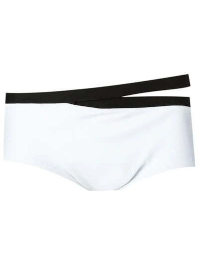 Shop Amir Slama Cut Out Detail Trunks In White