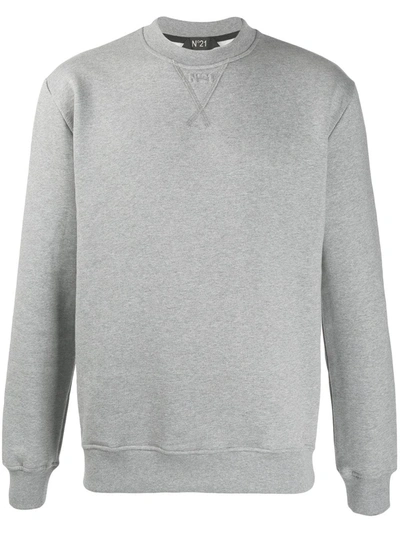 Shop N°21 Logo Detail Sweatshirt In Grey