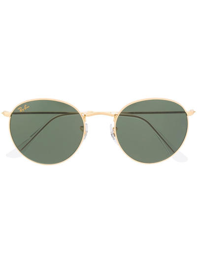 TWO-TONE ROUND-FRAME SUNGLASSES