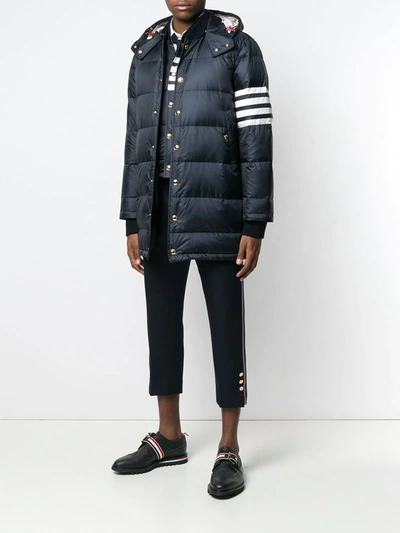 Thom Browne Stripe Down Puffer Vest In Blue
