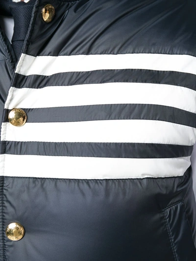 Thom Browne Stripe Down Puffer Vest In Blue