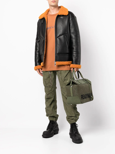 Readymade Drawstring Cargo Trousers In Green